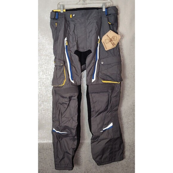 Motorfist Men's Ranger Gray/Blue Yellow Pant 34 - Picture 1 of 6